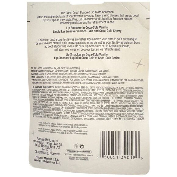 Vintage Bonnie Bell Lip Smackers Vanilla Coca Cola Christmas Set 2009 New - Picture 13 of 16